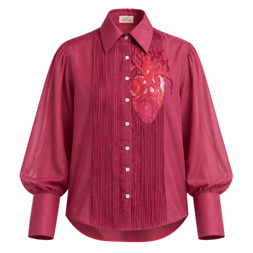HEART TUXEDO SHIRT