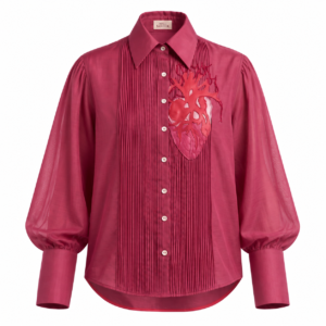 HEART TUXEDO SHIRT